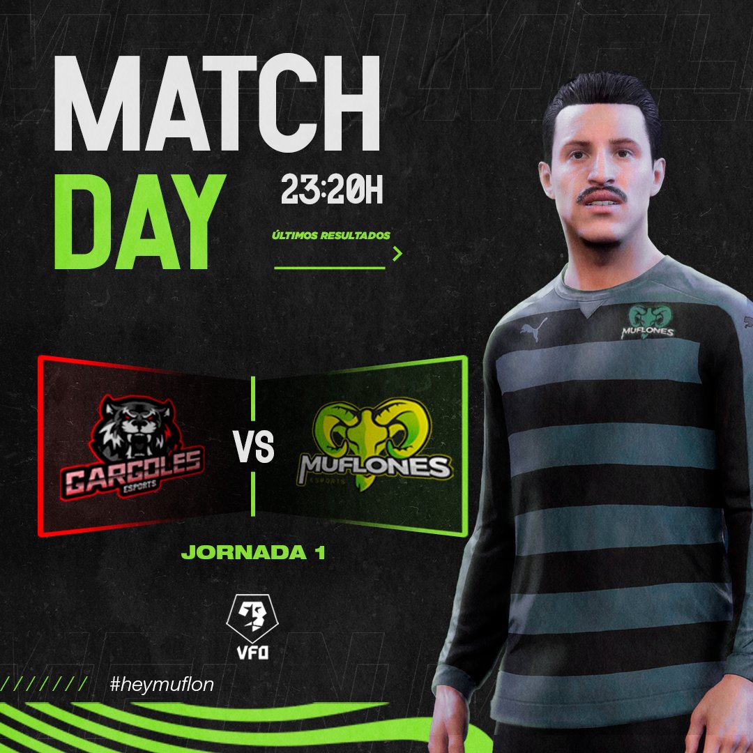 ⚔️¡MATCH DAY! 🆚 <a href="/GARGOLESeSports/">GARGOLES eSports</a> 
⏰23:20
🎮<a href="/VFOspain/">VFO España</a> <a href="/VFOspain_ps/">VFOspain PS</a> 

#heymuflon 

#fifa23 #ps4 #ps5