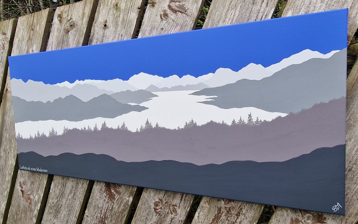 sammartinart's tweet photo. I was going to add lots of flowers in the foreground on this one but sometimes, it's best not to mess with the view. 'Looking out across Windermere' 40x16" #Windermere #brantfell #bowness #lakedistrict #art #painting #originalart #Cumbria
https://t.co/my5PuPwq48 https://t.co/3H1zruVhQW