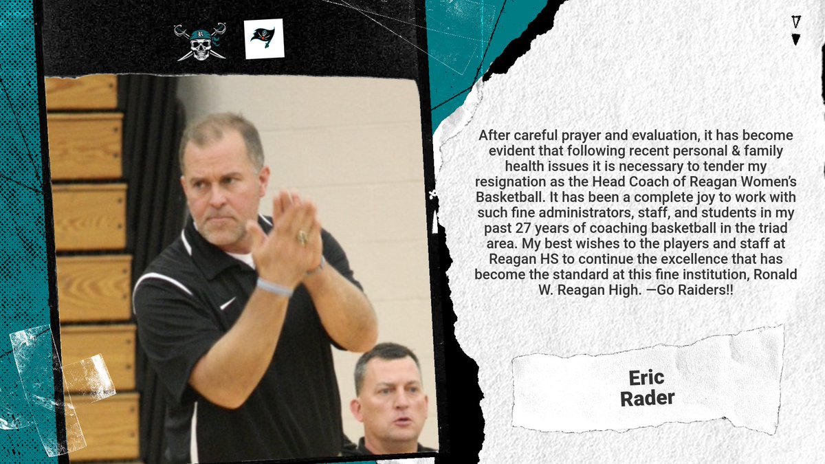 RRHSAthletics's tweet photo. Rader steps down as Lady Raiders head coach. Thank you Coach Rader for leading our basketball program over the last several years! Congrats on a great career of leading young women on and off the court! https://t.co/Aq1hTVJRok