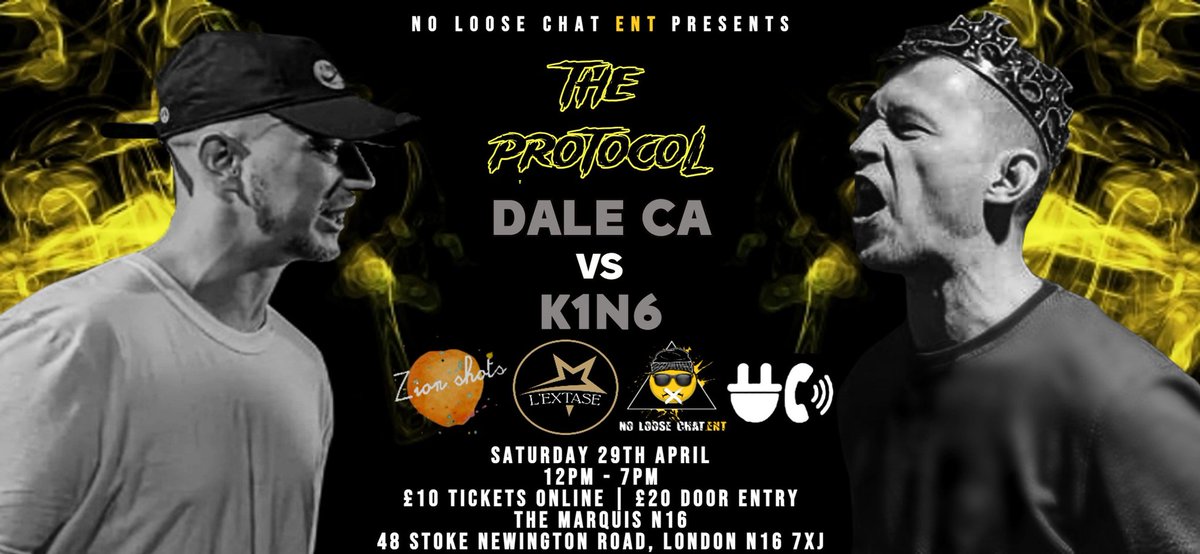 snupeholditdown's tweet photo. #TheProtocol

@NoLooseChat

Saturday 29th April | London

@_DaleCA vs @IAMK1N6

Tickets Available: https://t.co/2oAgvv2JHl https://t.co/tTey0ggTdp