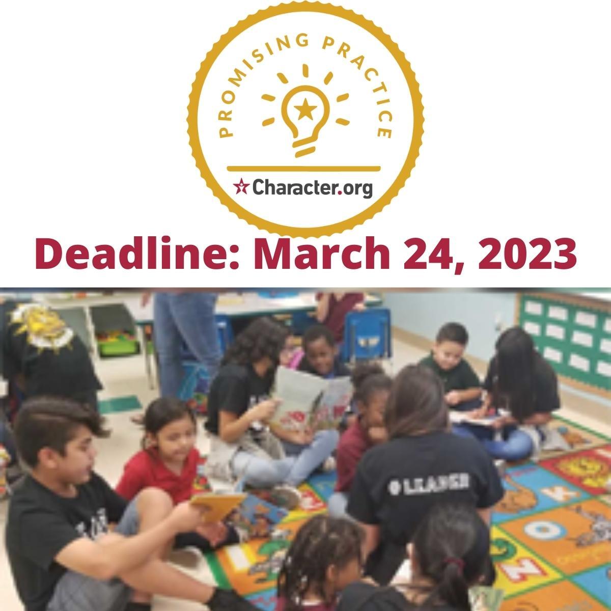 CharacterDotOrg's tweet photo. Does your school have a practice that inspires your students and staff to understand, care about, and apply the core values at the heart of your school's character initiative? Please submit by March 24, 2023.
https://t.co/dr5Vb2OPo9 #school #beststudents #corevalues #characterd https://t.co/4tnP447rOk