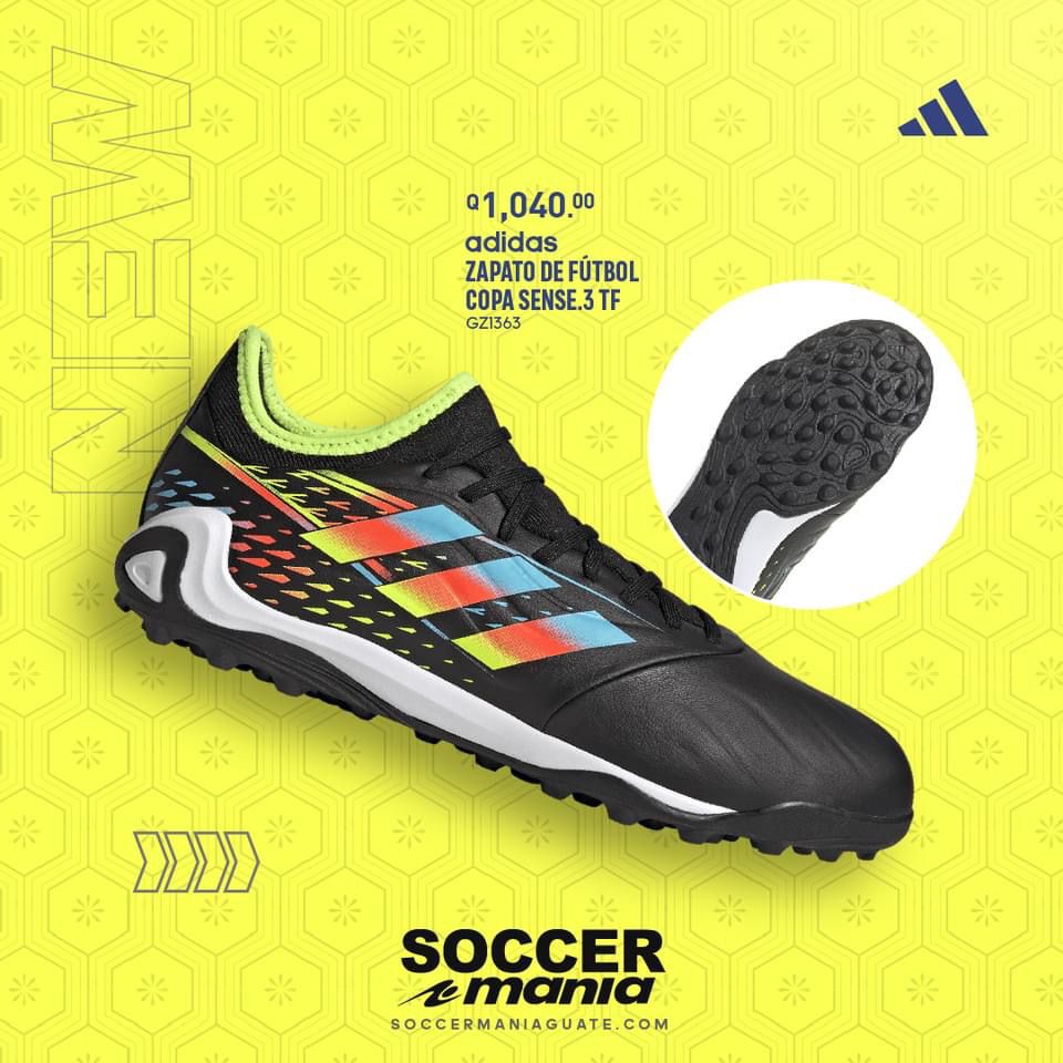 stereo100xela's tweet photo. 🤩 Respeta a tus rivales. Sobre todo, haz que el balón sea tu amigo. ✅  Siente el juego con estos tacos Adidas Copa Sense para pasto sintético 🍃 Compra en línea ahora o visita nuestras tiendas 🛒😉
#Adidas #Copa #AlRihla ⚽ https://t.co/X7lf3mdHnt