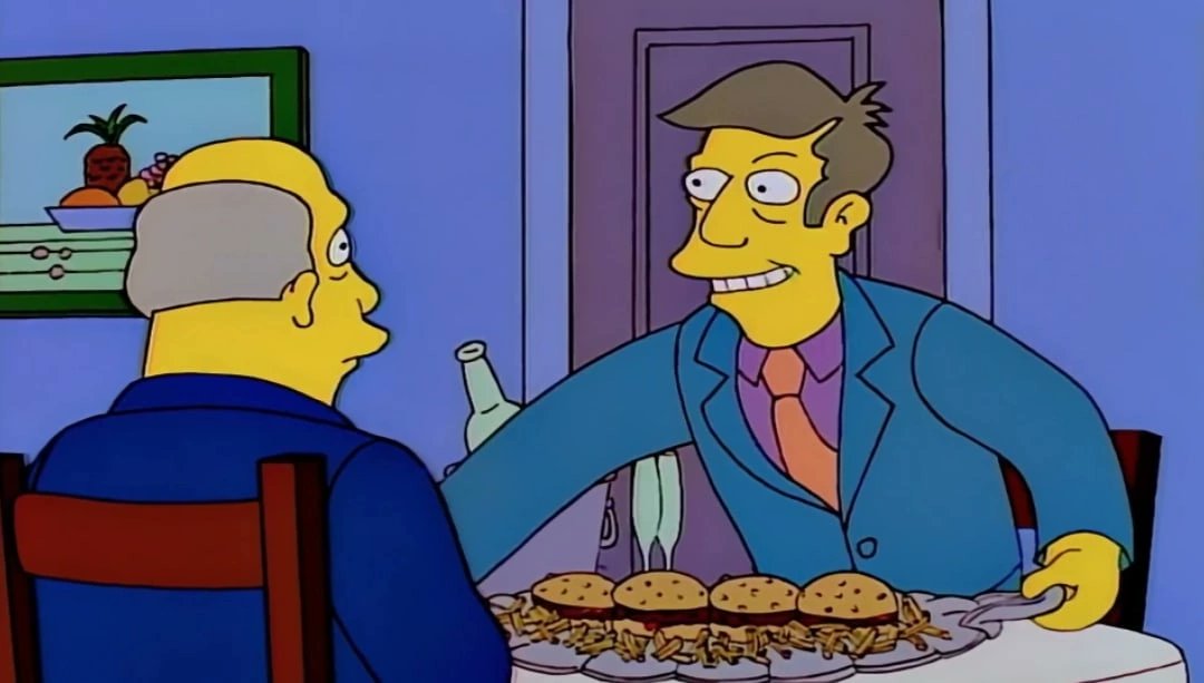 Krokant1's tweet photo. Бля, как нибудь надо ради прикола закосплеить директора Скиннера со sTeAmEd HaMs... И как нибудь в нём на фестиваль сходить с подносом и бургерами))) но в это в другой раз, ибо я зря всрал 8 тысяч на фулл Зеницу? https://t.co/yYYME90LDq