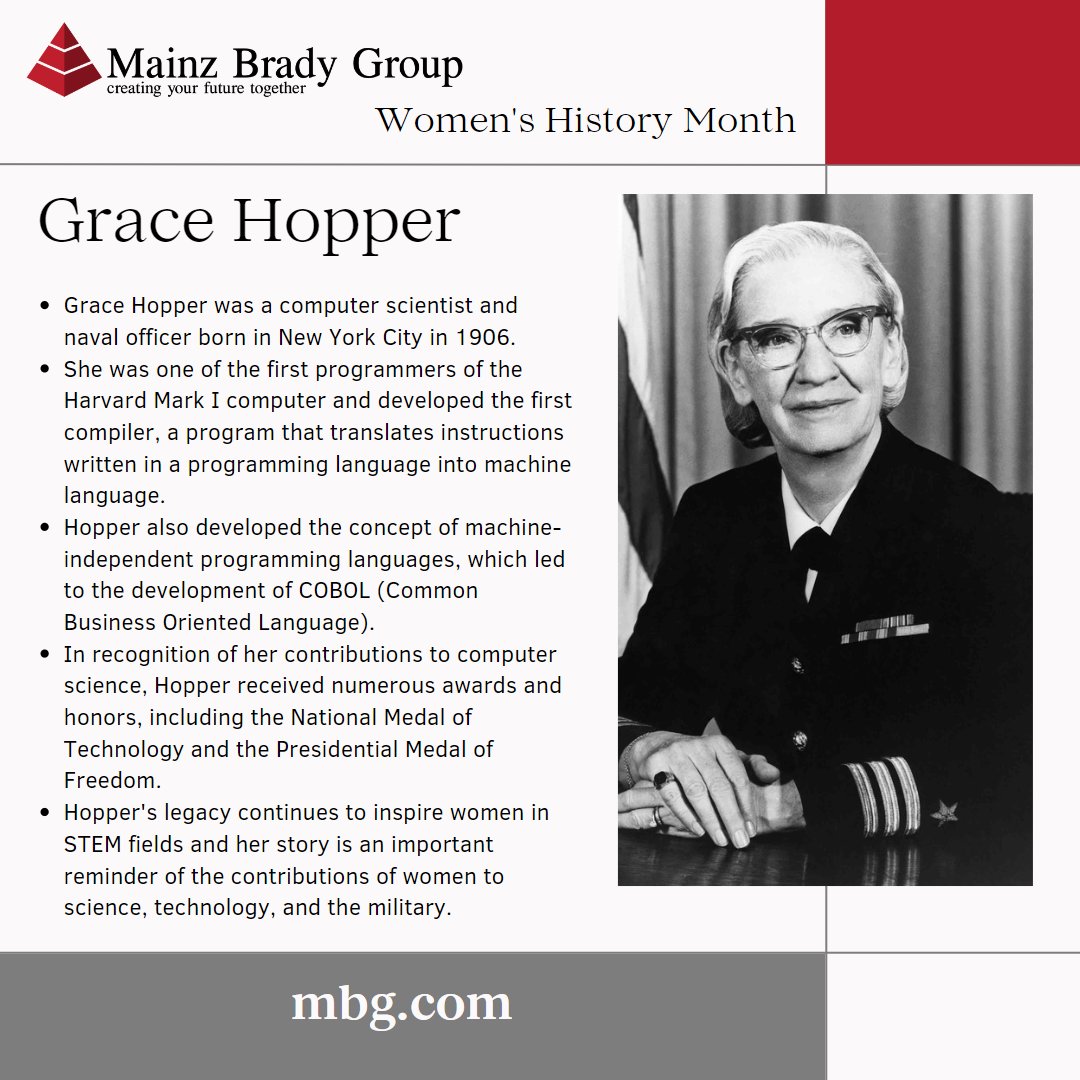 mainzbradygroup's tweet photo. #womenempowerment #womenshistorymonth #womenintech https://t.co/8ZrUREoPHO