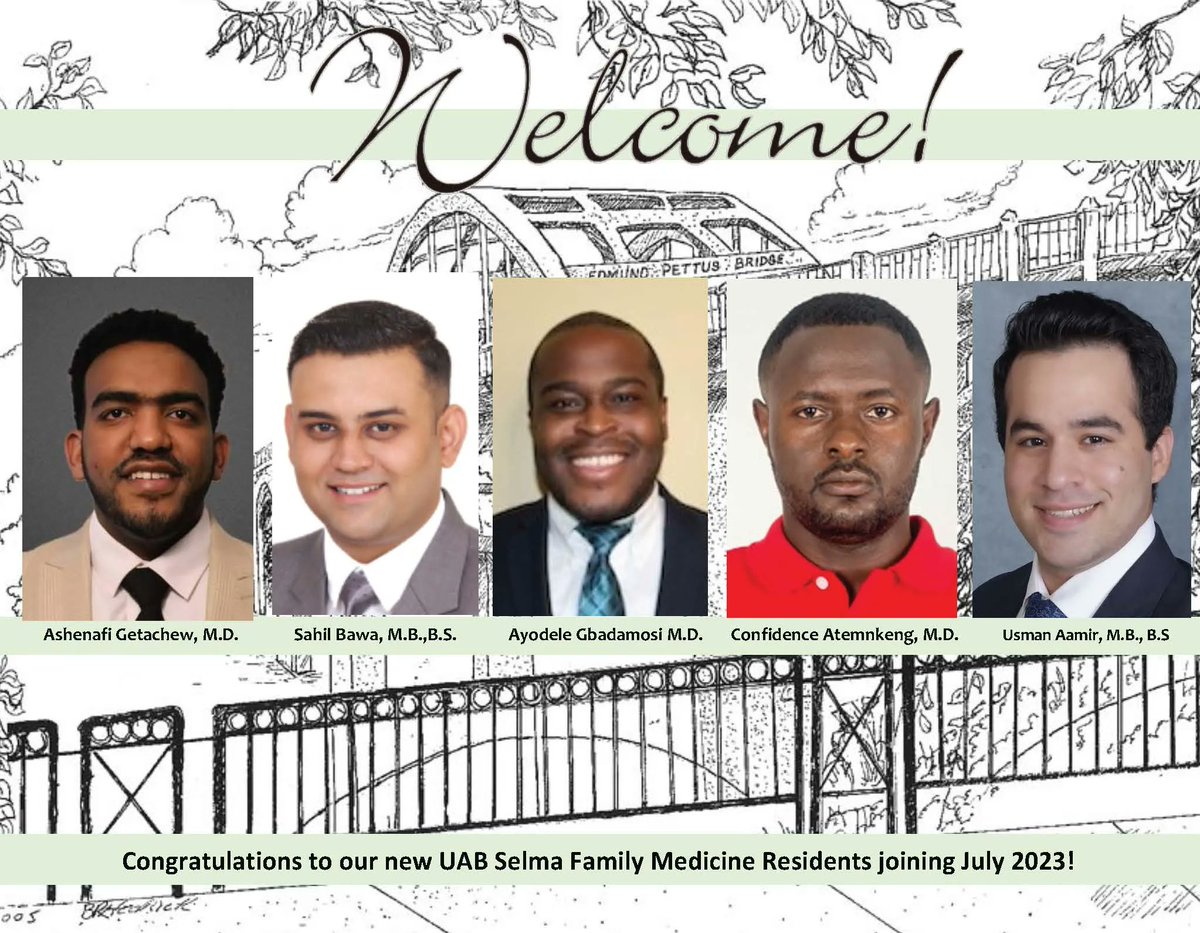 uabfcm's tweet photo. Meet the 25 future residents in the Cahaba-UAB Family Medicine Residency and the UAB Selma Family Medicine Residency! We are so excited to welcome this outstanding group! 💚 🎉 Learn more here: https://t.co/Dq4bZDG4Ls  @CahabaMedical @UABSFM @UABHeersink https://t.co/T5xW8BkRx5