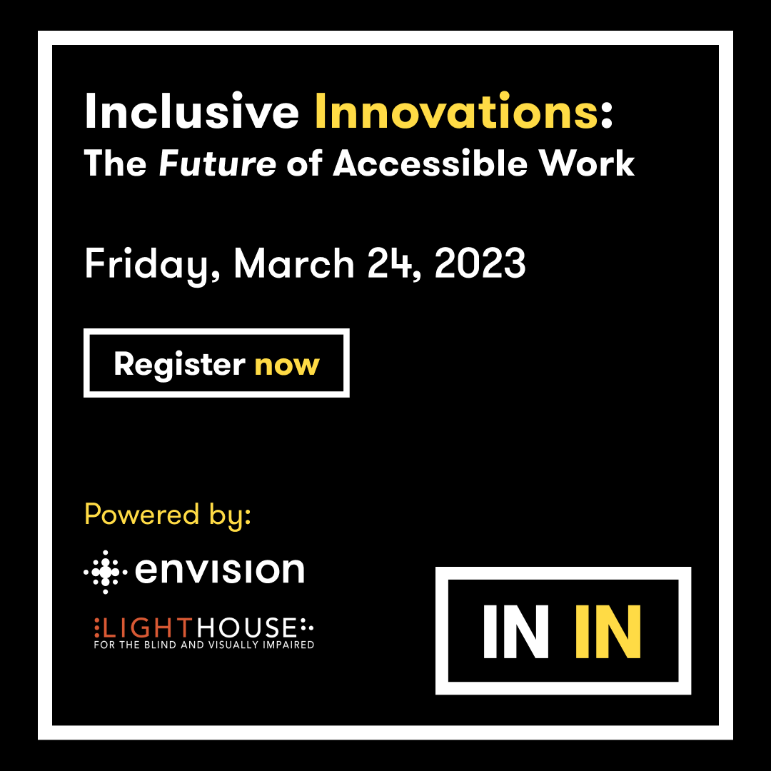 GoodMapsForAll's tweet photo. GoodMaps’ @CrashingThru will be the keynote speaker at @LetsEnvision’s Inclusive Innovations conference this Friday (March 24, from 2 p.m. to 6 p.m. PST) at @lighthouse_sf.
Event: https://t.co/b97dKaSBOE
Register for virtual event: https://t.co/5FhSM9WbWt
#InIn23 #LetsEnvision https://t.co/PJK3M0JTgz