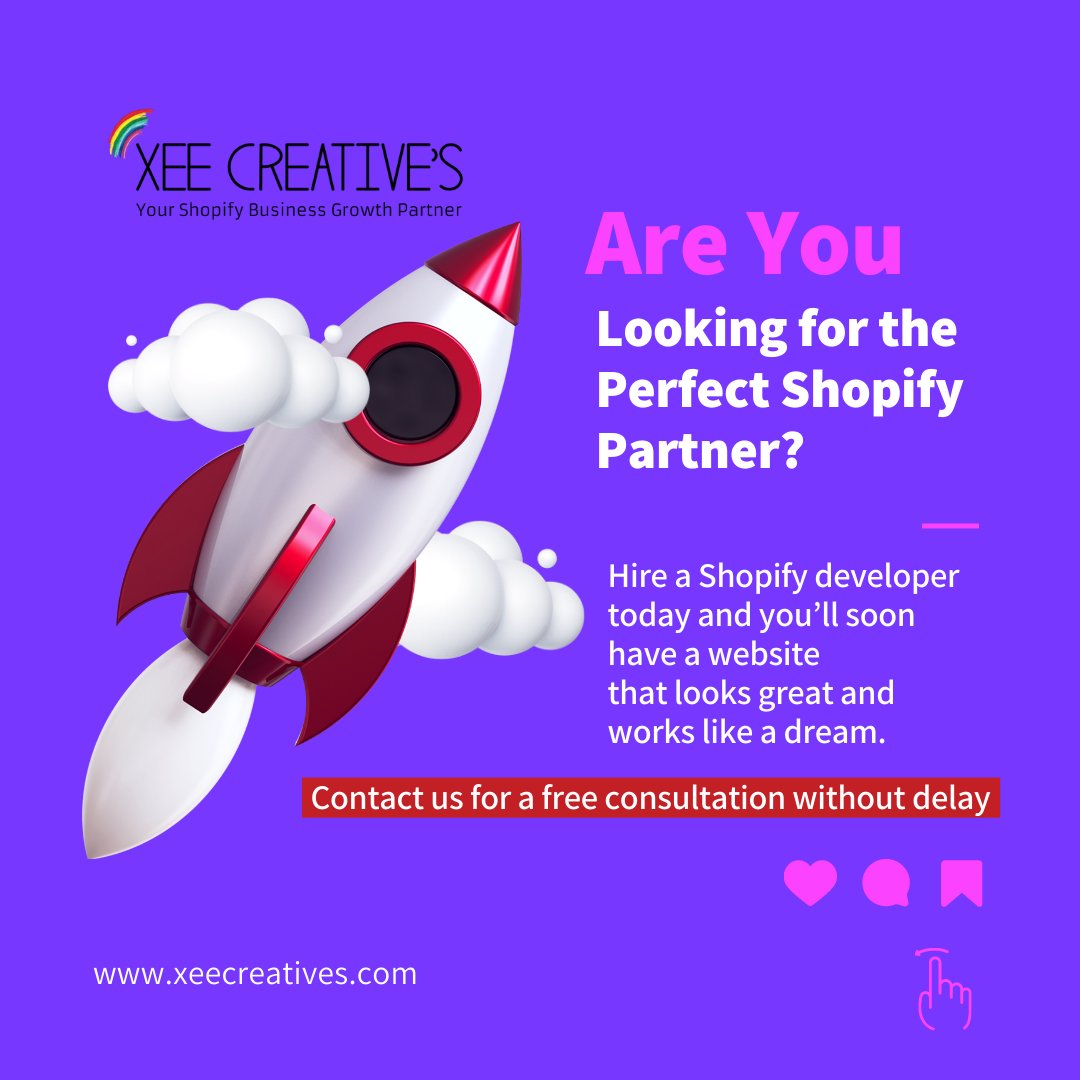 XeeCreatives's tweet photo. Hire a Shopify developer today and you’ll soon have a website that looks great and works like a dream.

📞 +44 7762 390 749
✉️ info@xeecreatives.com

#xeecreatives
#shopifydevelopers
#shopifyagency
#shopifyexperts
#shopifypartners

#ecommerce
#uk
#usa https://t.co/IVnVefBEKm