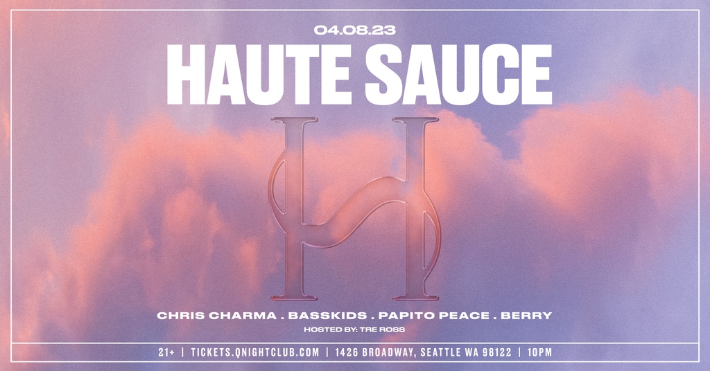 Q Nightclub (@qnightclub) on Twitter photo 🚨It’s not going to be easy to stay away from <a href="/HauteSauceSEA/">Haute Sauce</a> next month when <a href="/chrischarma_/">CHRIS CHARMA</a>, <a href="/basskids4L/">BassKidsOnTheBeat 🐐</a>, @papitopeace, and Berry! take over on April 8th! Hosted by Tre Ross 🔥
🎫 bit.ly/40jPy93 🚨It’s not going to be easy to stay away from <a href="/HauteSauceSEA/">Haute Sauce</a> next month when <a href="/chrischarma_/">CHRIS CHARMA</a>, <a href="/basskids4L/">BassKidsOnTheBeat 🐐</a>, @papitopeace, and Berry! take over on April 8th! Hosted by Tre Ross 🔥
🎫 bit.ly/40jPy93