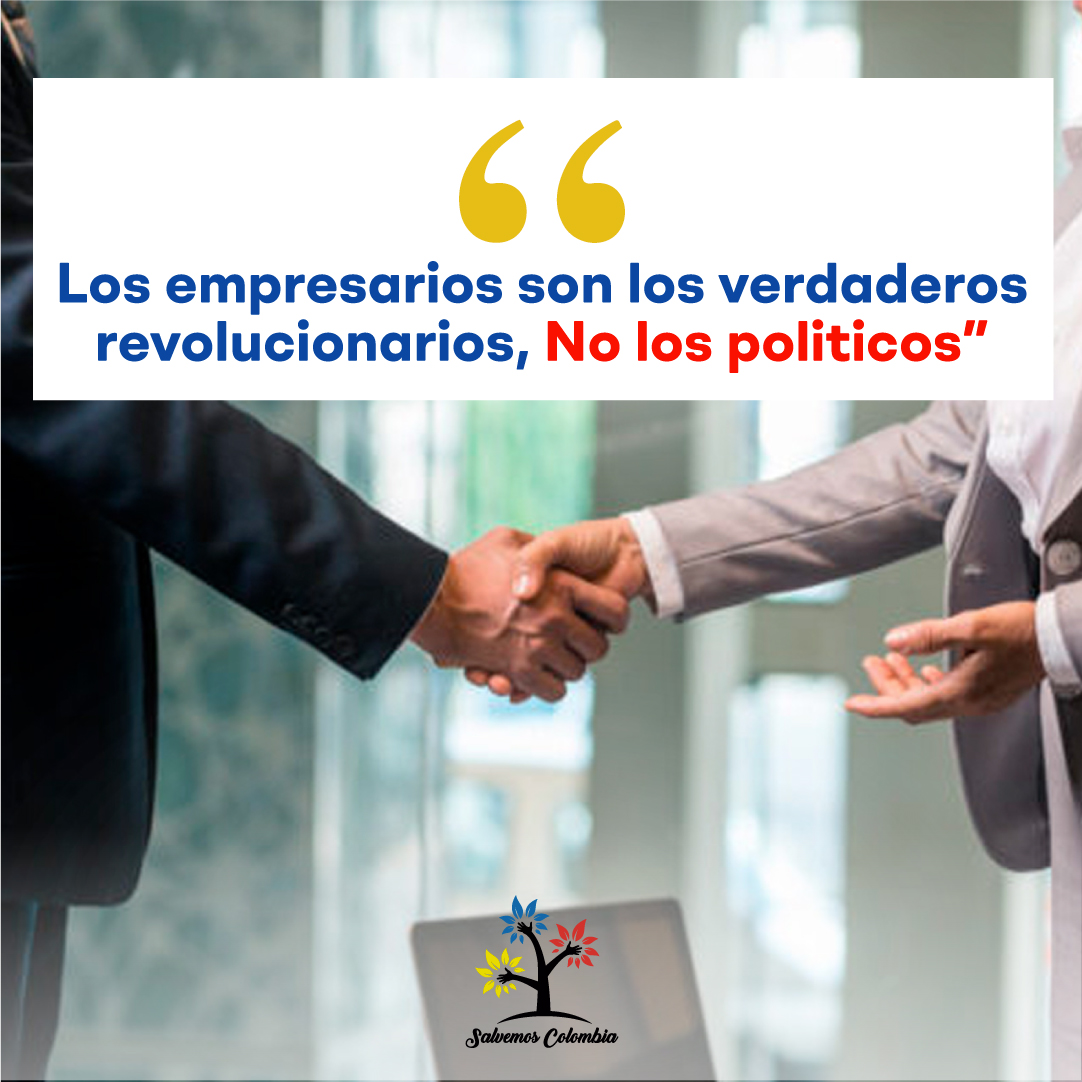 SalvemosCol's tweet photo. Los empresarios son quienes crean empleo, innovan, generan riqueza y cambian el mundo. Son ellos quienes, con su espíritu emprendedor y su dedicación, hacen posible la transformación social y económica de una sociedad. https://t.co/bOSevhzJk8