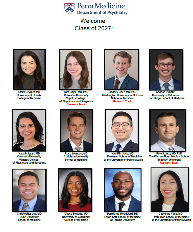 Penn Psychiatry Residency tweet media