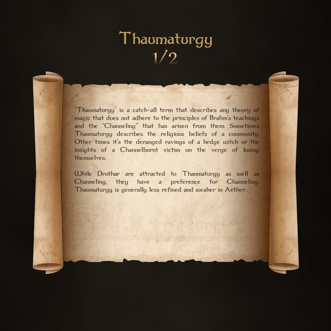 Griever_Games's tweet photo. Another #LoreMonday is here, Outcasts. Now we introduce you to the ways of Old Magic, known as Thaumaturgy. An ancient practice that took the rules of give and take to a whole new level. #RPG #gamedev #indiedev https://t.co/rp0PYl0vQ5