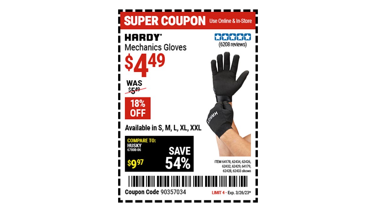 Harbor Freight on Twitter "Buy the HARDY Mechanic’s Gloves XLarge