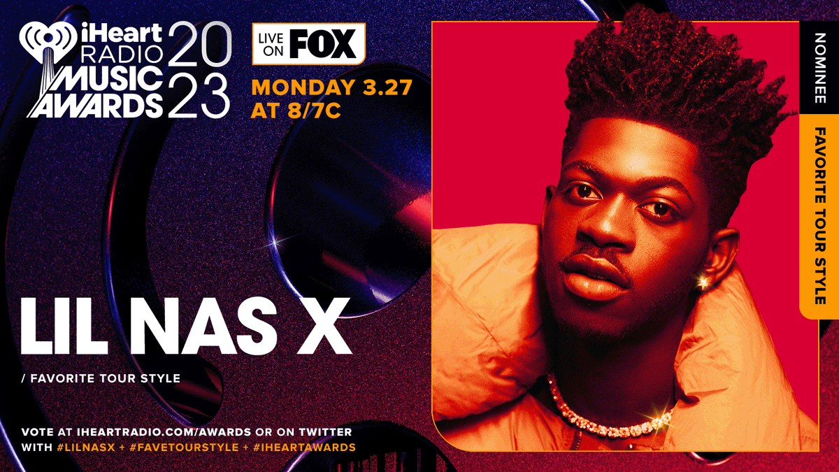 VOTING ENDS TODAY! RT TO VOTE! 

💃🕺 <a href="/LilNasX/">☆ ‧dreamboy··‧̩̥˟͙冬˟͙‧̩̥l</a> 💃🕺

Vote using these hashtags: #LilNasX #FaveTourStyle #iHeartAwards
And vote on: iHeartRadio.com/Awards
