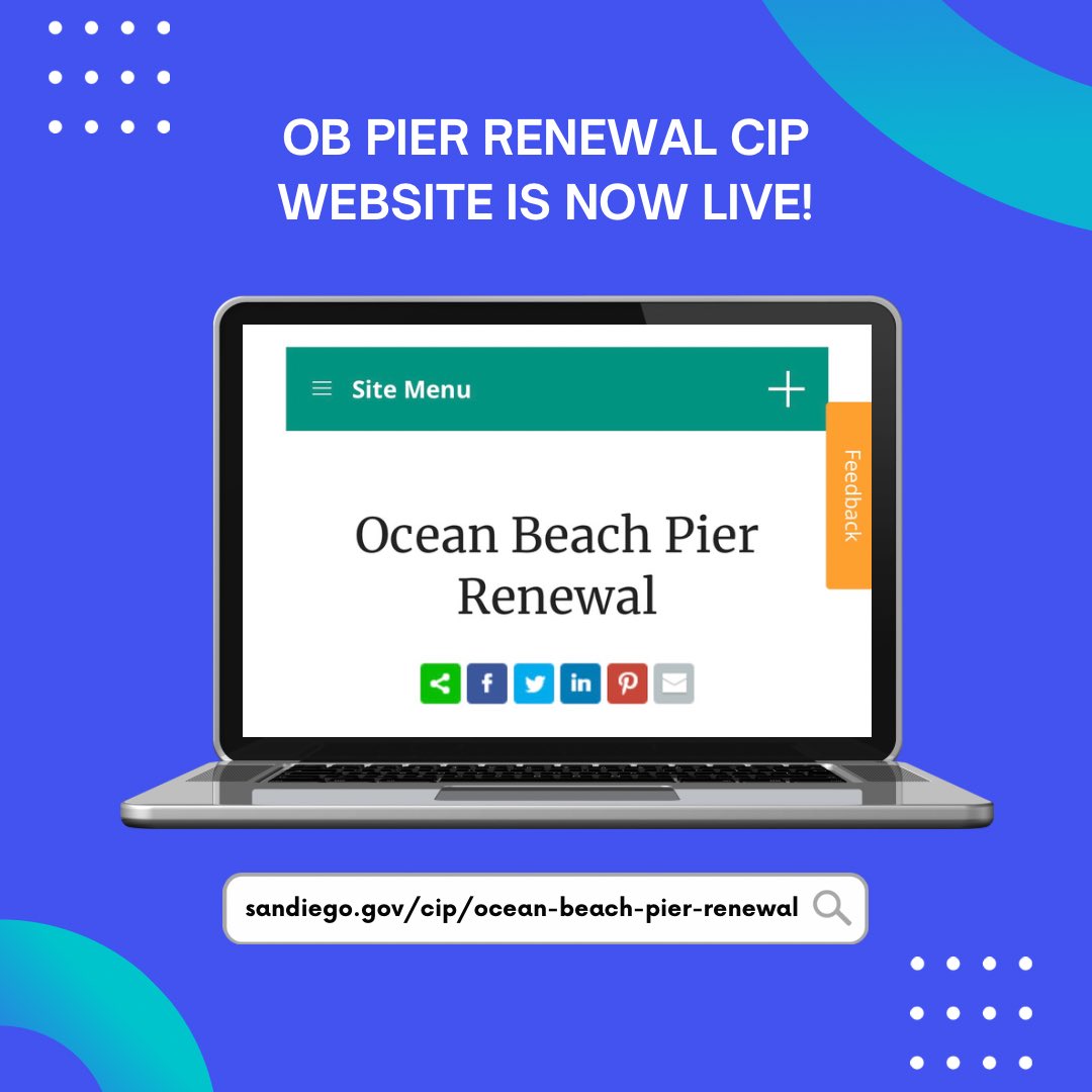 CM_Jencampbell's tweet image. Today the OB Pier Renewal CIP website launched!
 
The website also includes info on the upcoming community workshop on 4/1, where presentations will be given on the project! 

Here is the website 🔗 sandiego.gov/cip/ocean-beac…

#OBPierRenewal