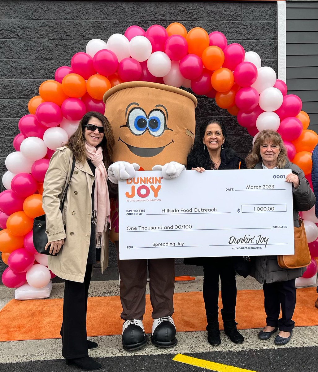 Thank you to the Hayestown Avenue Dunkin' Donuts for their donation of $1,000 in conjunction with their grand opening. We are grateful for the support that we get from the Joy in Childhood Foundation. #hfo #hillsidefoodoutreach #neighborshelpingneighbors #bringingnutritionandhope