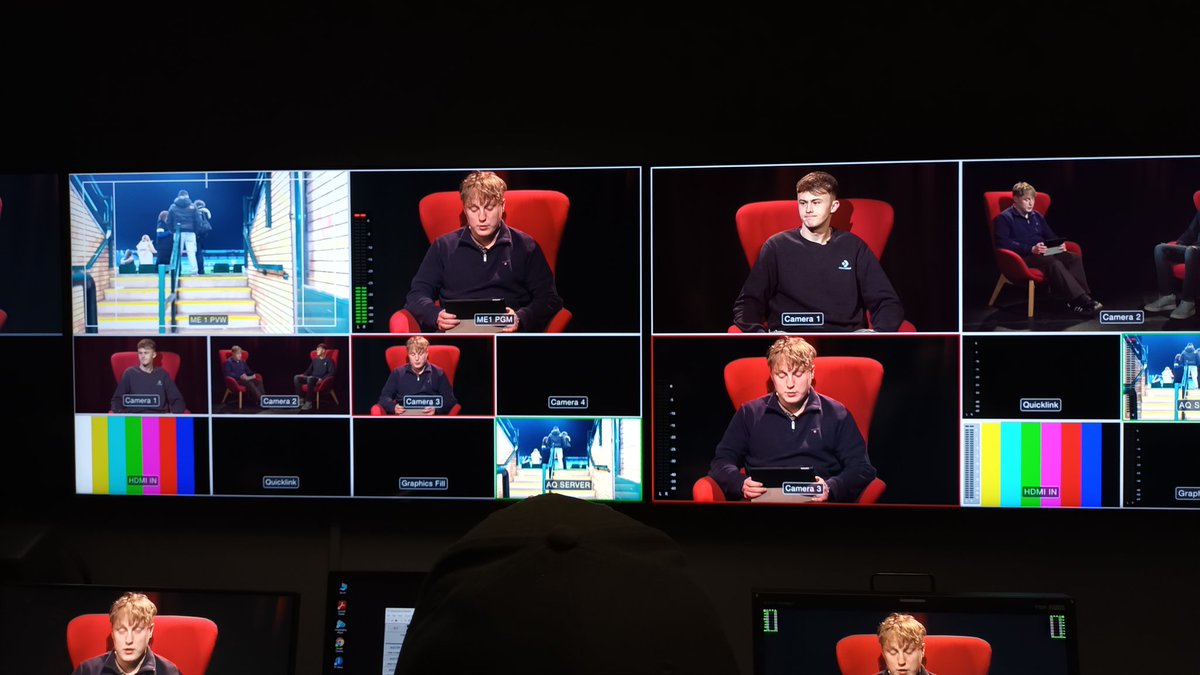 USWSportsJourno's tweet photo. Tomorrow &amp; Thursday our final year students broadcast their television programmes LIVE. They're a small but perfectly formed cohort  @LewisJSharpe @ChrisStonadge @RhysJames_Sport @AlexW1802 @daf_jones19  @SamHancock1927 @h0lbrook00 @NEGB17
#AGameOfTwoHalves #USWSportsJourno https://t.co/gGqju5r2DY