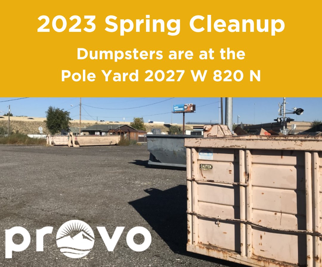 Provo City on Twitter "Provo Spring Cleanup starts today! 🌱 This week