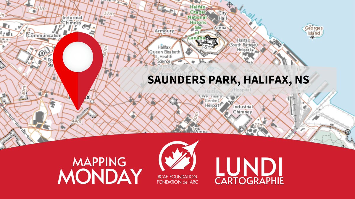 Ce #LundiCartographie, nous nous rendons au parc Saunders à #Halifax, en Nouvelle Écosse. Le parc est situé sur l’ancien site de l’aéroport municipal d’Halifax, dans l’ouest de la ville.