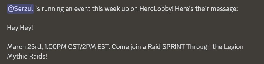 Esmef1regaming's tweet photo. Here's some events happening over in Neall on Medivh this week! Plus we have a new event from a new leader so come out and say hi!! @TheNealls 

Discord link is pinned on my page! 

#worldofwarcraft #Warcraft #achievements https://t.co/MlVPAUJFmg