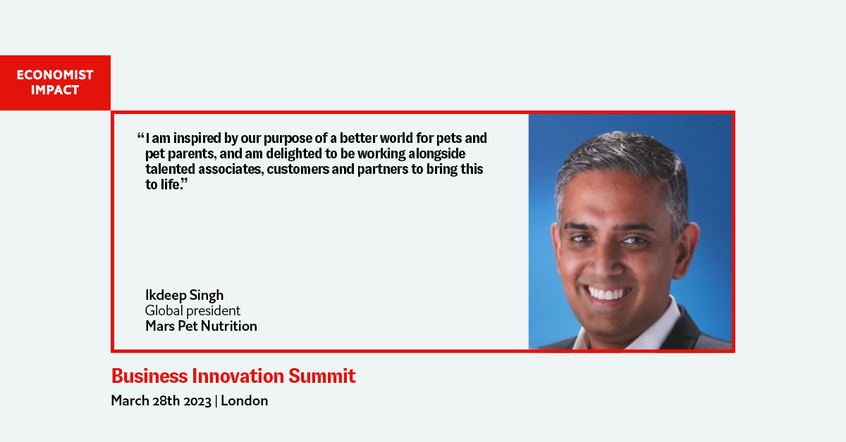 Economist Impact events (@economistevents) on Twitter photo Hear from Ikdeep Singh, global president, <a href="/MarsPetcareUS/">Mars Petcare US</a> and leaders from <a href="/GroupMWorldwide/">wmc</a>, <a href="/kingfisherworld/">Kingfisher</a>, <a href="/firmenich/">Firmenich</a>, <a href="/Qualcomm/">Qualcomm</a> discussing digital transformation: how it started, how it’s going at the Business Innovation Summit. Register: bit.ly/3DdUWRU #EconBIS Hear from Ikdeep Singh, global president, <a href="/MarsPetcareUS/">Mars Petcare US</a> and leaders from <a href="/GroupMWorldwide/">wmc</a>, <a href="/kingfisherworld/">Kingfisher</a>, <a href="/firmenich/">Firmenich</a>, <a href="/Qualcomm/">Qualcomm</a> discussing digital transformation: how it started, how it’s going at the Business Innovation Summit. Register: bit.ly/3DdUWRU #EconBIS