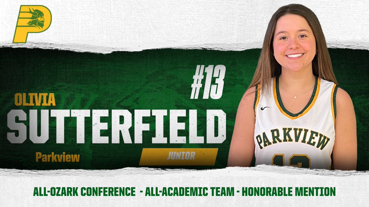 Congratulations to Olivia Sutterfield for being named to All-Ozark Conference - All-Academic Team - Honorable Mention