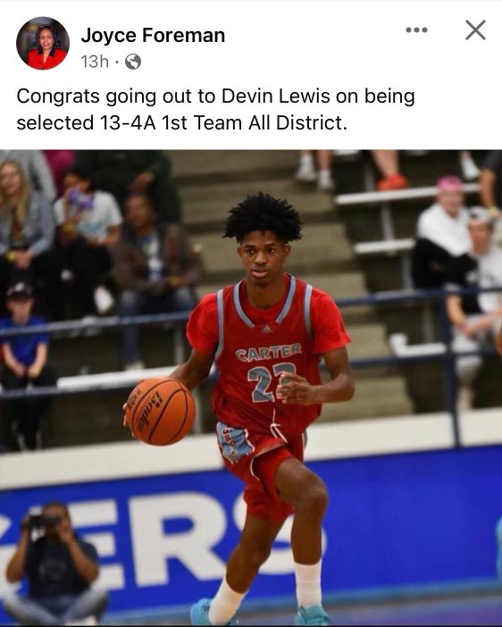 🏀Congratulations to our very own Brother Devin Lewis on being selected 13-4A 1st Team All District!! We are #BOMLAProud of you! #Athletes #ChooseBOMLA #DallasISD