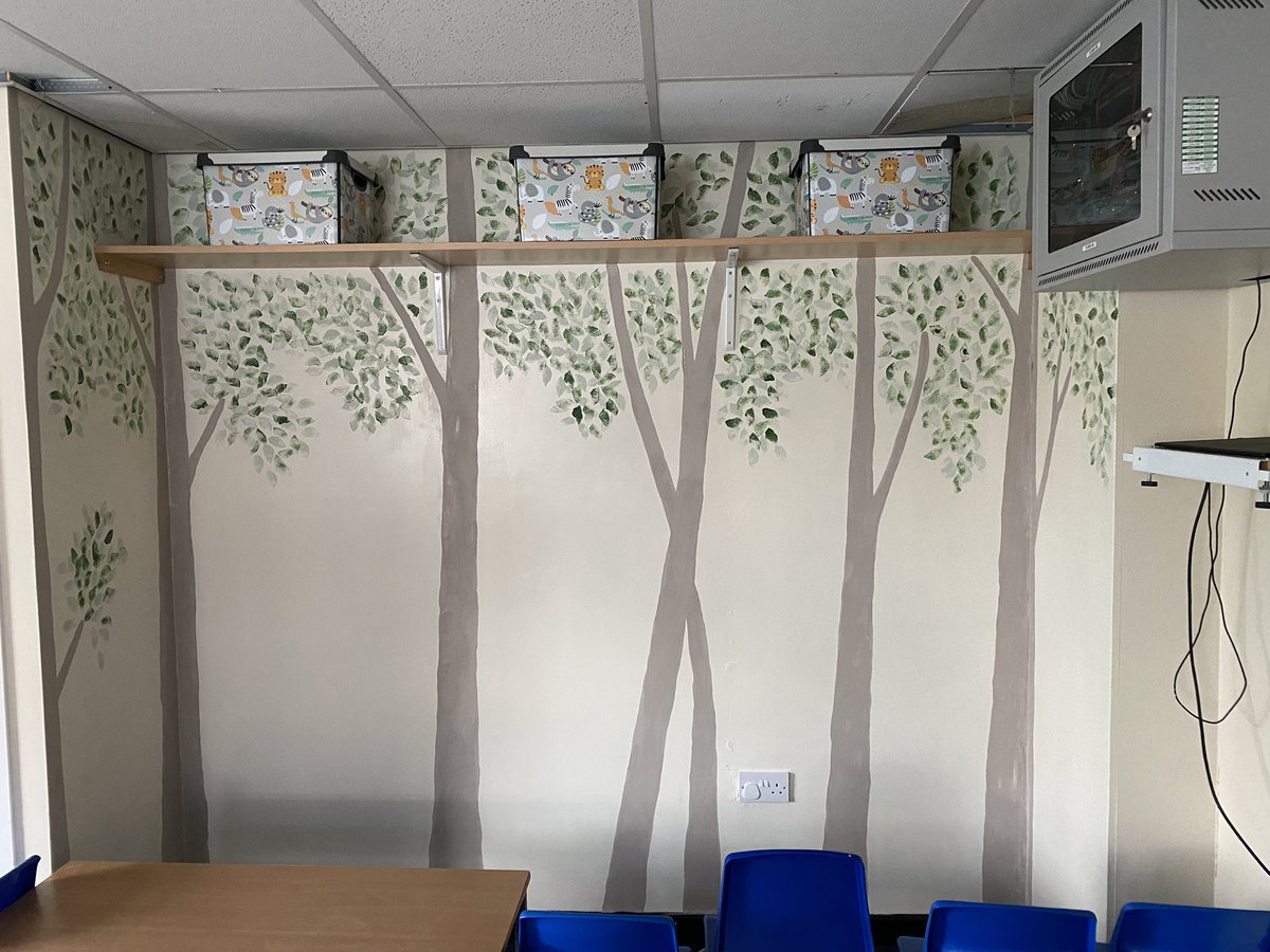 belindajohn71's tweet photo. Our Forest SEN Room is also having a makeover to create a calm and tranquil learning space @michael_primary @RCSalfordEd #trees #SEN #enhancingspaces #learningenvironments #calmcolours #tranqildesign https://t.co/BTYmLMdBWK
