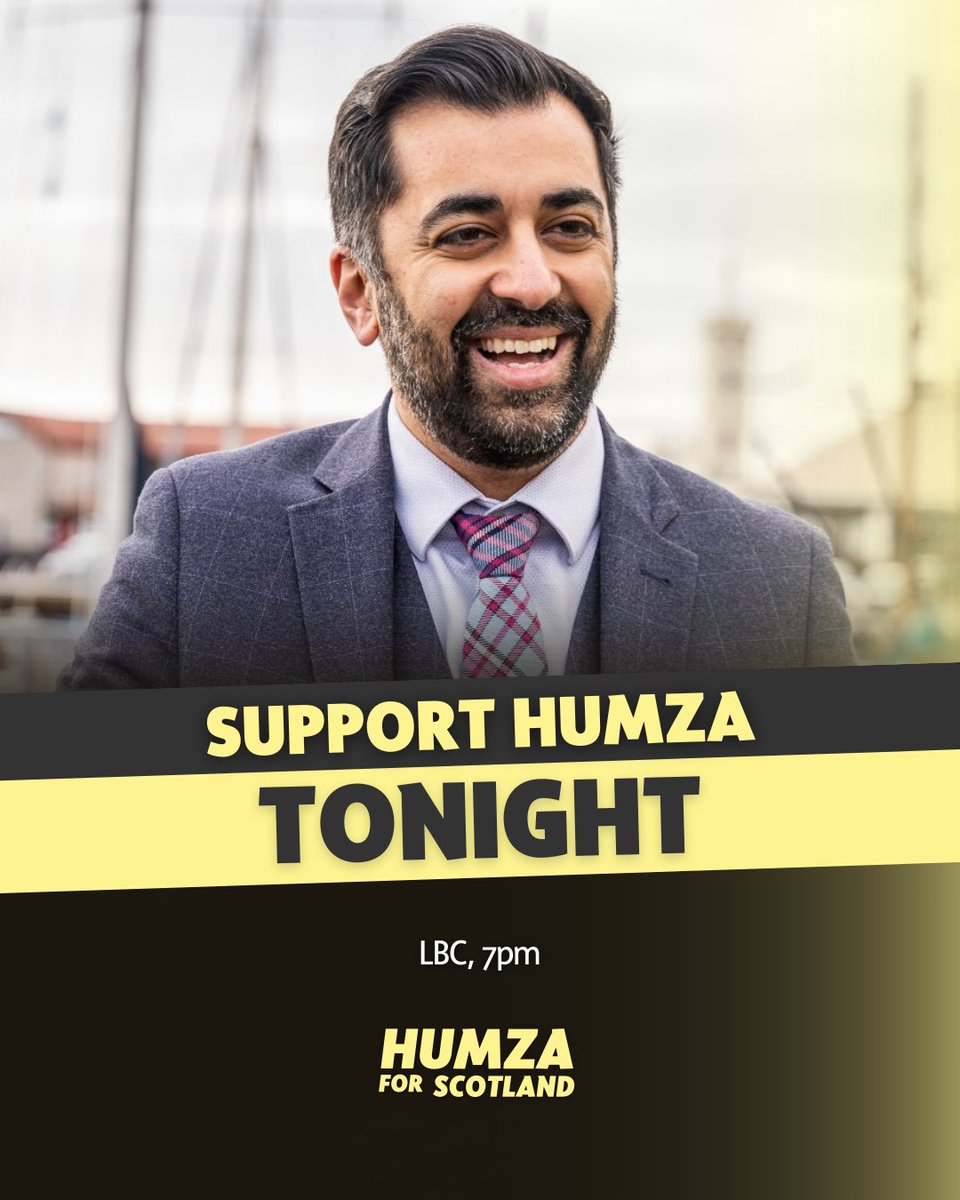 HumzaYousaf's tweet photo. 📻 Looking forward to #LBCSNP debate at 7pm on @LBC. As @theSNP leader &amp; First Minister I'll:

1️⃣ Defend Scotland's democracy
2️⃣ Maintain pro-independence 🏴󠁧󠁢󠁳󠁣󠁴󠁿 @ScotParl majority
3️⃣ Protect &amp; advance rights of all
4️⃣ Build the team that will deliver independence

#HumzaForScotland https://t.co/ULWXnV9Pwh