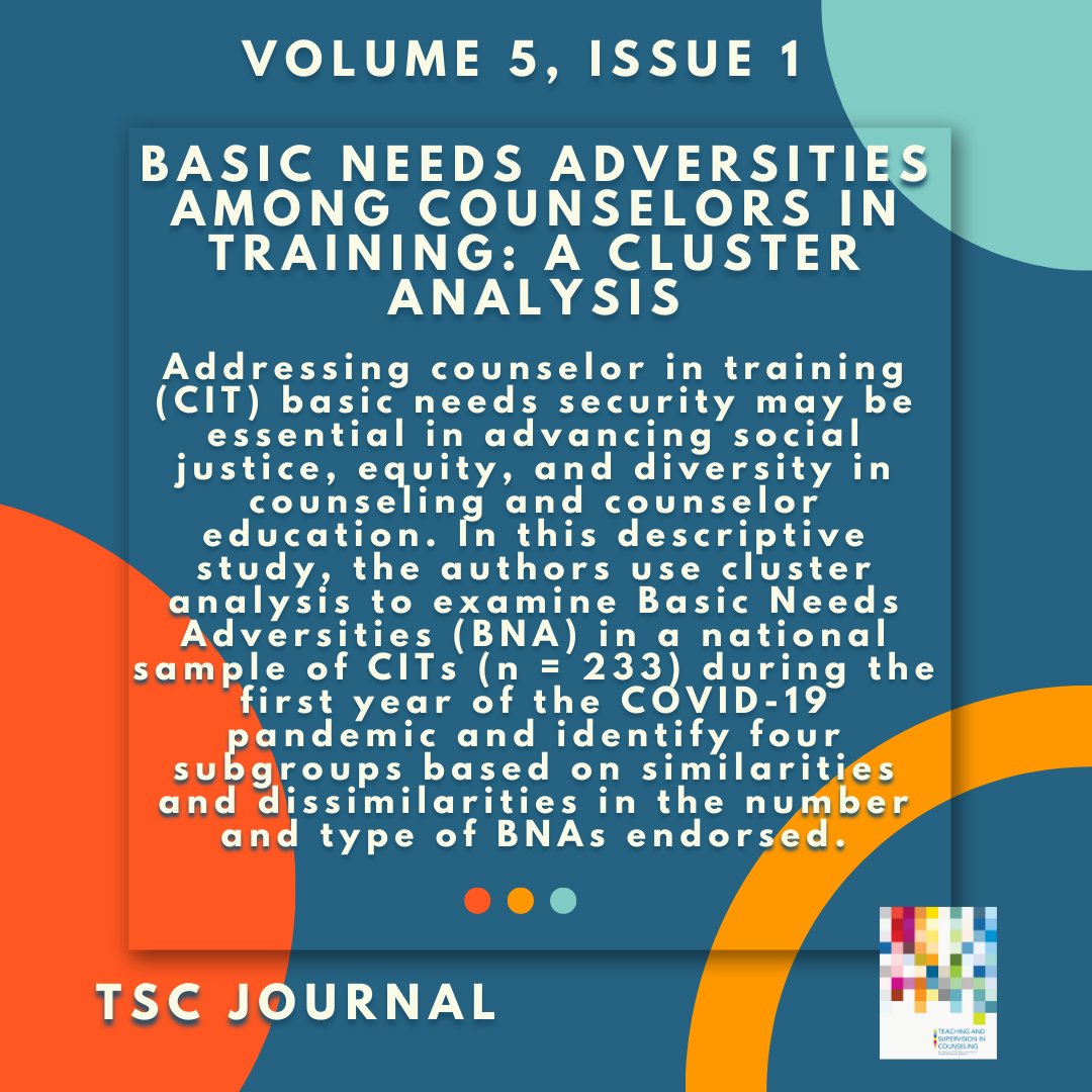 Teaching and Supervision in Counseling Journal tweet media