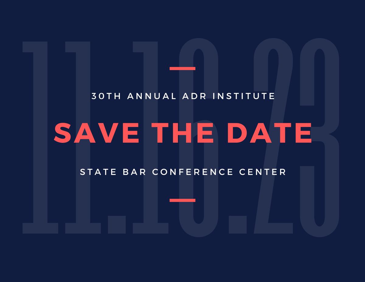 GeorgiaADR's tweet photo. November will be here before you know it! Save the Date for the 30th Annual ADR Institute
https://t.co/1hXonoHyjc https://t.co/E89JQffqCU