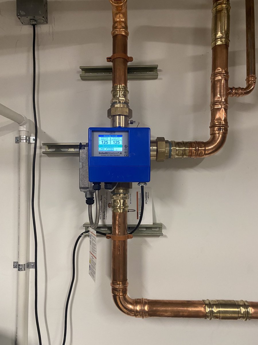 associates_mack's tweet photo. Domestic water system commissioning today at Westridge Assisted Living in Raytown, MO. Plumbing by Prodigy Plumbing. Ruud Triton water heaters, Watts water softeners and Powers IS Jr digital mixing valve. #watts #ruud #rheem #digitalmixing https://t.co/OJ5gjZvXKl