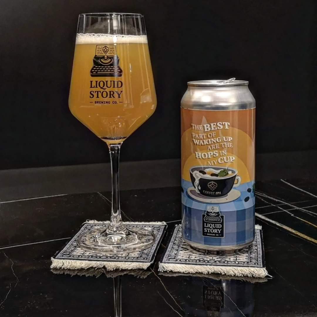 Liquid Story Brewing / Wittorfer Brauerei - The Best Part of Waking up are the Hops in my Cup - Coffee IPA (****) 6,5%

#beeronthecarpet

#liquidstory #liquidstorybrewing #wittorferbrauerei #coffeeipa #coffeeindiapaleale #ipa #indiapaleale #thebestpartofwakingup