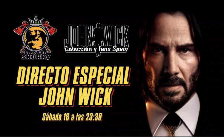 Saludos Bondianos  y Bondianas tuve el agradecimiento de participar de la saga de John Wick en un directo de la Casa Snorky, DiegoCJW Amelia La Gata , Carlos de Noticias Mr Bond , SergLP y mi persona vayan y a darle like. Esta es una nueva sección llamada Spy off topic .