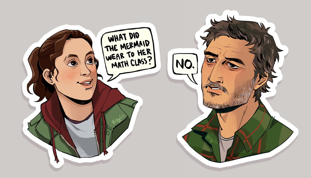 made lil ellie and joel stickers 