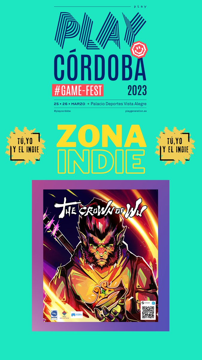 djpanchi1's tweet photo. Seguimos anunciando juegazos para la zona indie de @playgenpro . Tenemos a los chicos @thecrownofwu  con su juego de acción  que sale ya y el gran @Alcalde_GameDev con su juego de suspense y terror.....

¡¡Nos vemos este finde en #playcórdoba !!

#indiedev 
#indiedevs 
#gamedevs 
#gamedevelopment