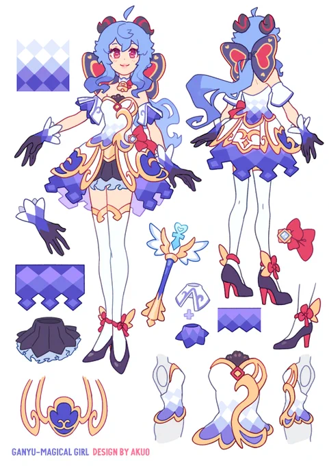 Magical Girl Ganyu, Concept Art 