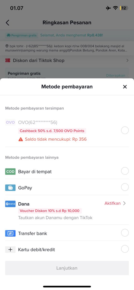 kungfunandaa's tweet photo. @ovo_id ini ko ga dapet cashback padahal td udh payment pake ovo https://t.co/GP3XsdNvMK