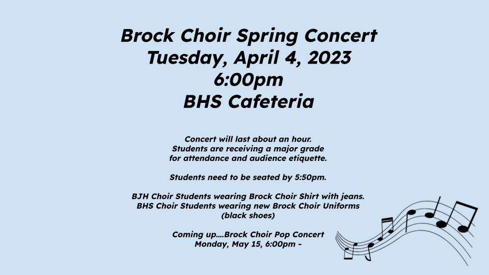 ChoirBrock's tweet photo. Brock Choir Spring Concert, Tuesday, April 4 - 6:00pm https://t.co/RAOsBjL6pQ