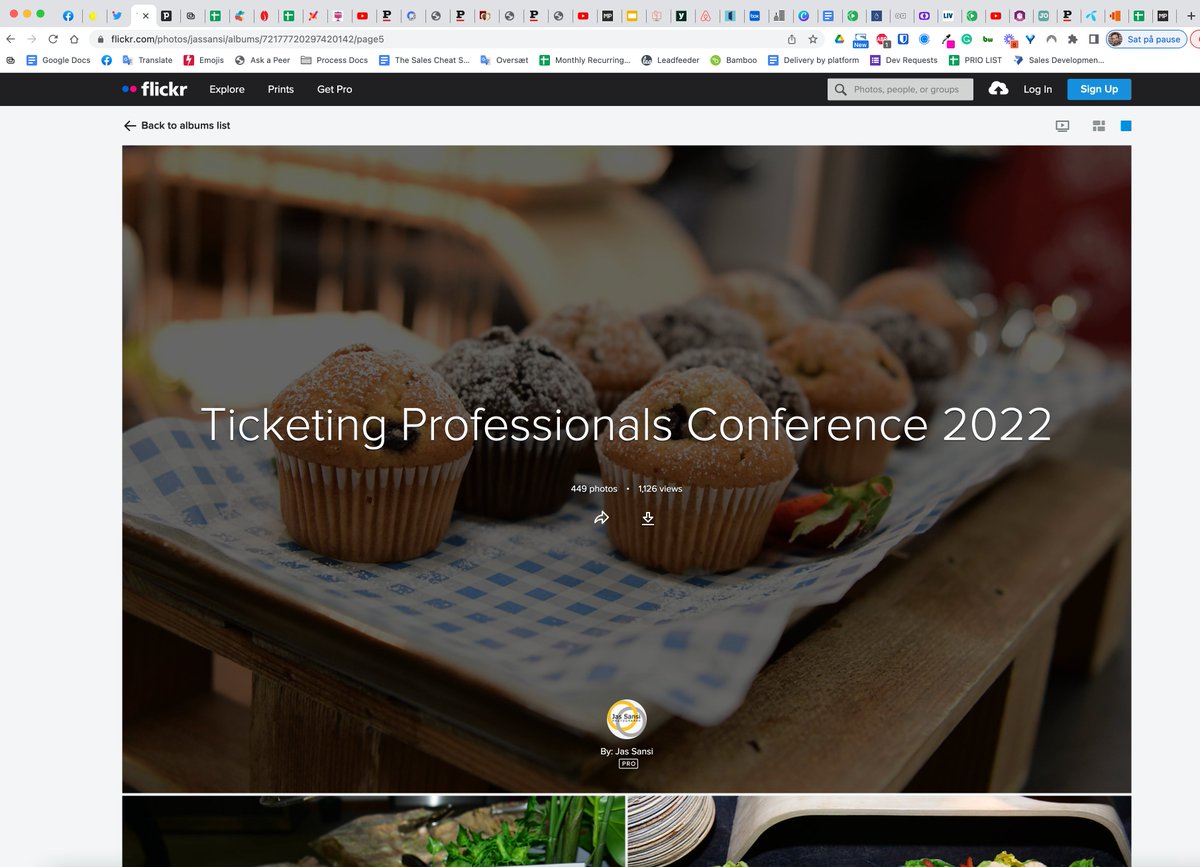 As I'm about to head to <a href="/ticketingprofs/">Ticketing Professionals Conference</a> I realise that I have had the 2022 browser tab open for A YEAR, for that occasional hit of <a href="/jassansi/">Jas Sansi</a> photos and memories of good people and food (!!!). Looking forward to seeing everyone this week (and getting a new browser tab!)