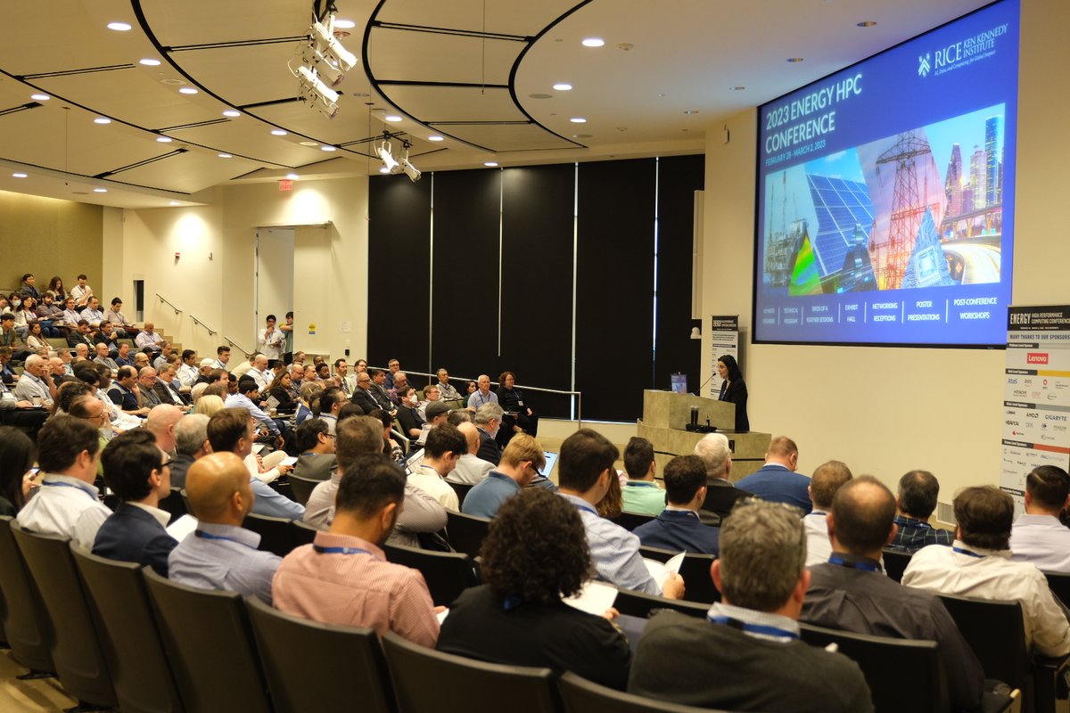 ricekenkennedy's tweet photo. ICMYI: The Ken Kennedy Institute hosted the 16th annual #EnergyHPC Conference earlier this month in Houston, TX!
Watch the recorded sessions: https://t.co/uBk6SGOSEE
View the #EHPC23 recap: https://t.co/ycp3SO20rK
#RiceUniversity #Energy #HighPerformanceComputing https://t.co/FCndetMzmH