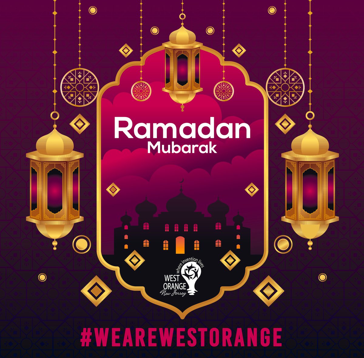 WestOrangeInfo's tweet photo. Sending wishes for a peaceful Ramadan to all residents who celebrate. #RamadanMubarak #رمضان كريم https://t.co/24OY0DqoyF