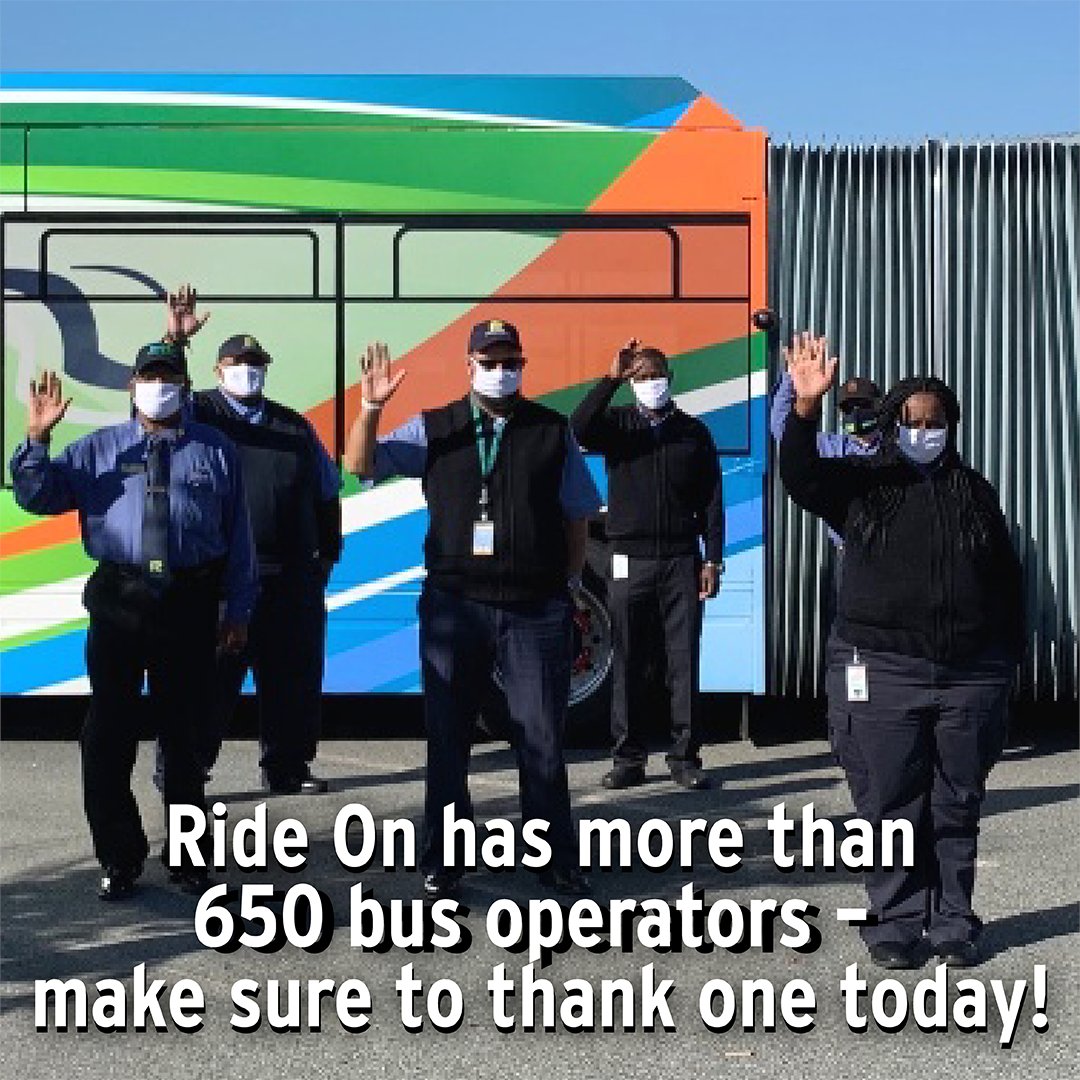 RideOnMCT's tweet photo. Did you know MCDOT employs more than 650 bus operators to assist the Countyβs transit services, including Ride On, Ride On extra, Flex and Flash? Help us show our appreciation and thank your drivers for their hard work and dedication.
#DMVtransit #DMV #Thankyourdrivertoday https://t.co/NRUrorYWsB