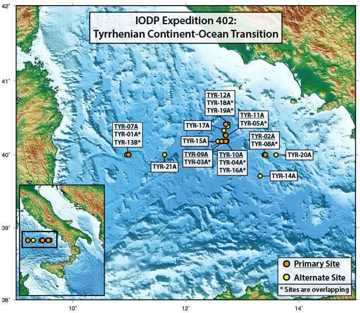 Special #IODP call for:
  🪨Sedimentologists
  🧲Paleomagnetists
  🕸Micropaleontologists
  🧪Inorganic &amp; Organic Geochemists
  🦠Microbiologists

#Exp402: Tyrrhenian Continent Ocean Transition🌊
Deadline 7 April!
Jump onto our website for further details: iodp.org.au/special-call-f…