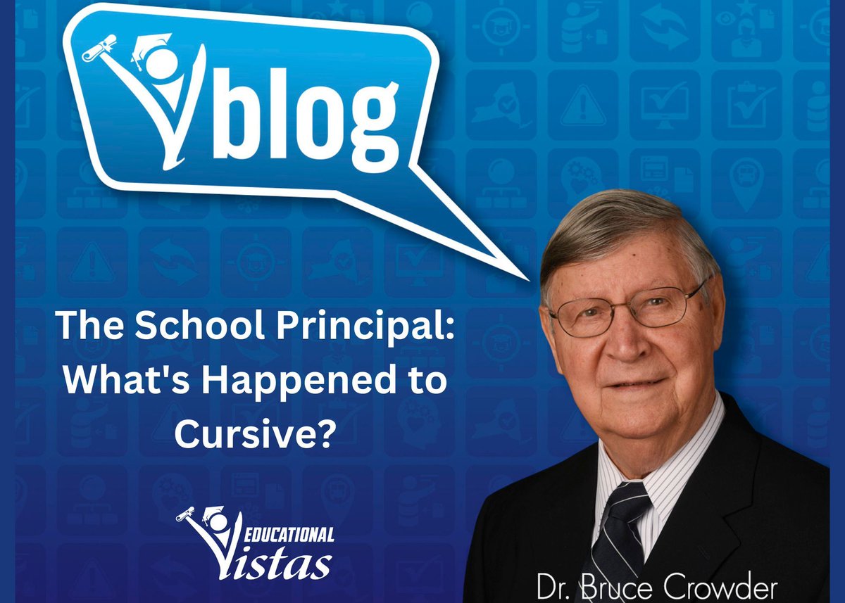 Dr. Bruce H. Crowder discusses 'The School Principal: What's Happened to Cursive' in the latest edition of @saanys 'News & Notes'. Read more at: lnkd.in/dKwZ9Nib #school #cursive #reading #writing #students #educators