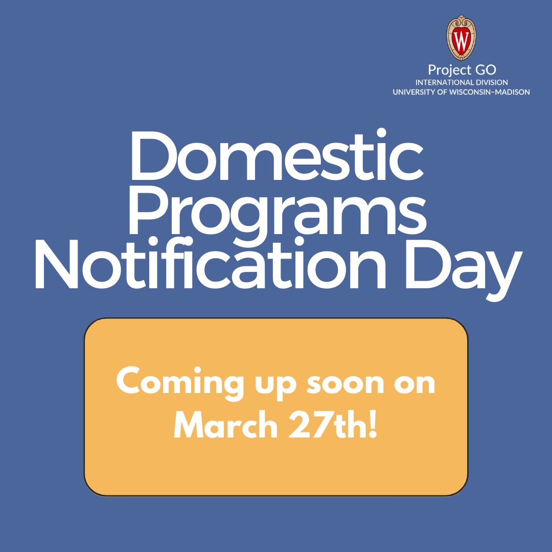 uw_projectgo's tweet image. The Domestic Programs Notification Day is coming up on March 27th! Make sure to make the calendar! 

#projectgo #ROTC #language #learnalanguage #newopportunities #leadership
