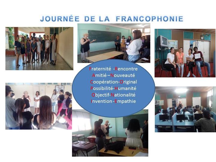 FEMeducauclv's tweet photo. Nuestra Facultad celebrando la semana de la Francofonía en Cuba!!! Nous fêtons la #francophonie
#FEMeduca #UCLVnuestra #MejorEsPosible
#mon20mars #journéedelafrancophonie
#semainedelalanguefrançaise #francophonie https://t.co/Wm7pAKWWW1