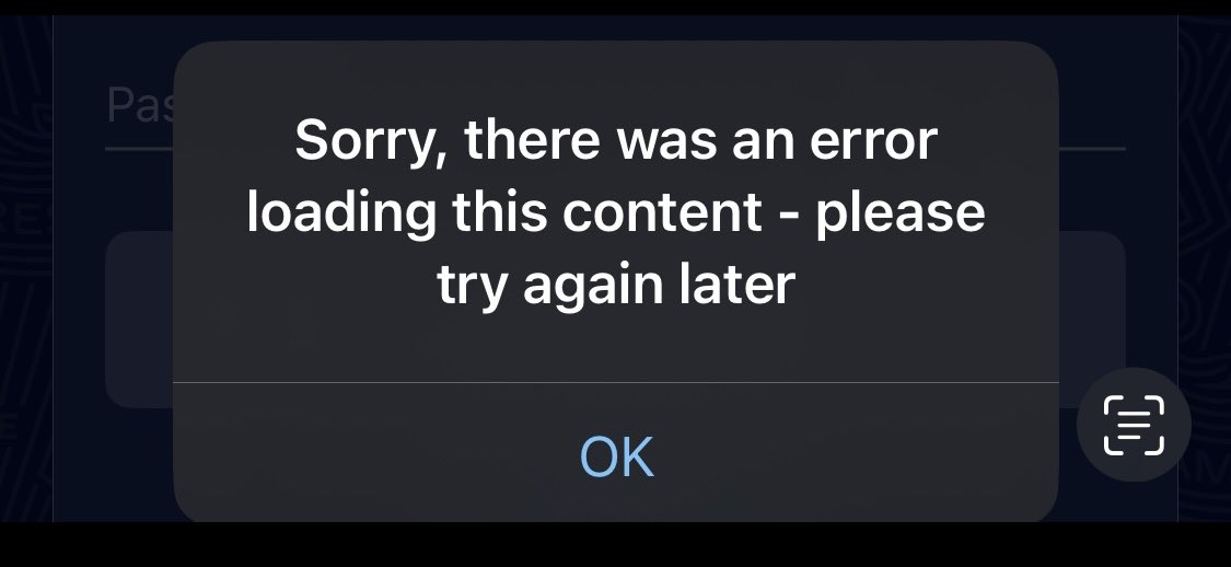 pijna's tweet photo. @AskAmex @010Xemi This is the error that comes up https://t.co/dDCcQOufJ7