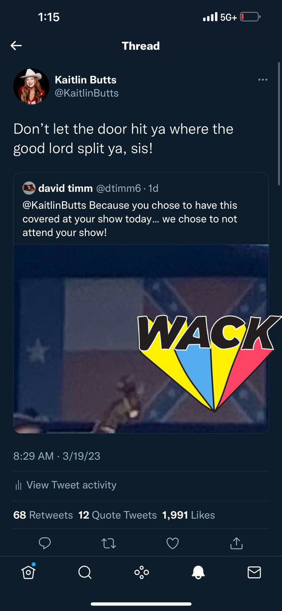 I’ve seen a couple folks misread this &amp; it’s bothered me. There was a confederate flag as a permanent fixture of the stage I played on. I covered it up for our set because…duh. This guy didn’t like that I covered it so much that he left the show. He was not missed.