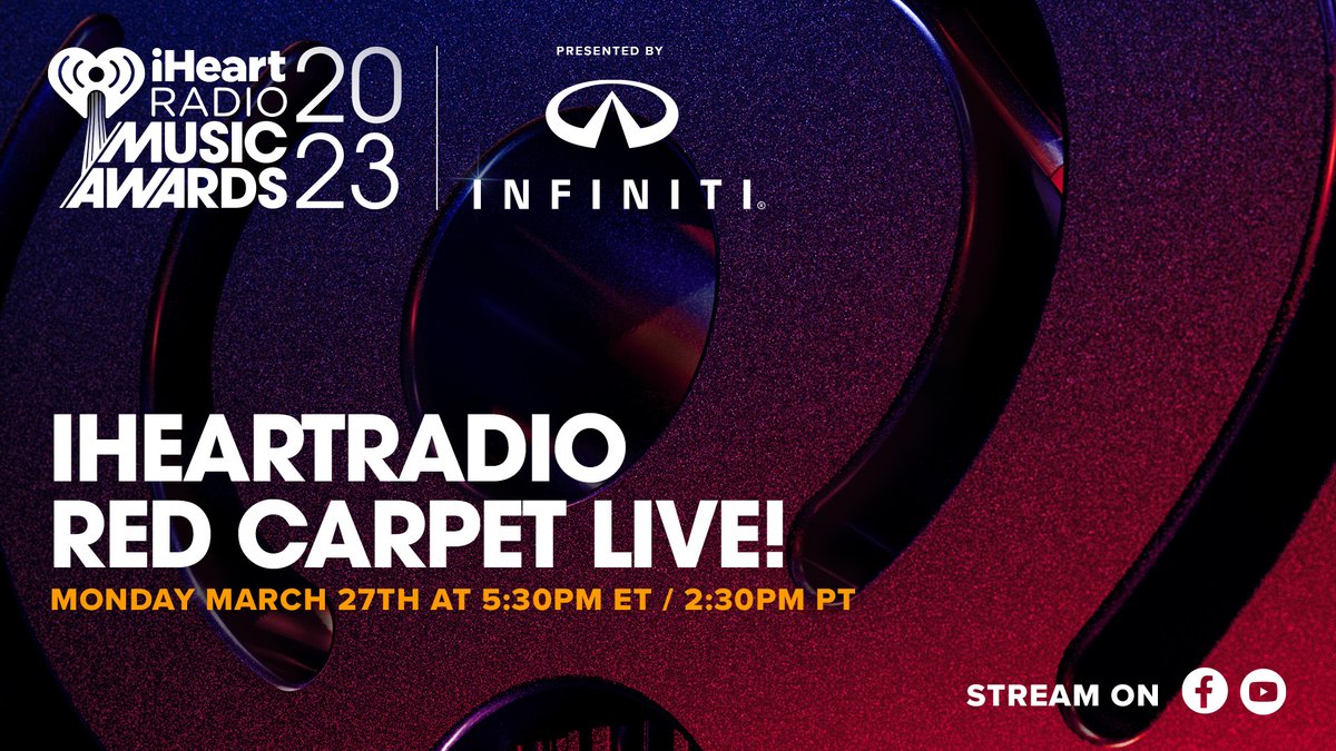 Power933's tweet image. #iHeartAwards 2023 Red Carpet Live! presented by @infinitiusa streams live March 27 on FB &amp;amp; Youtube! There's no better place to celebrate music than in an INFINITI - sit back &amp;amp; relax to the soundtrack of being Infinitely You. Set a reminder to watch your faves walk the carpet!