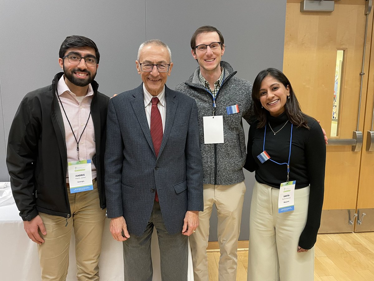 My <a href="/MS4SF/">Medical Students for a Sustainable Future</a> colleagues and I are incredibly inspired by <a href="/johnpodesta/">John Podesta</a> to keep fighting the good fight and prioritizing #ClimateAction in health care as learners and trainees! <a href="/HarrisJamal6/">Harris Jamal</a> <a href="/_whereswalden/">Danny Walden</a> <a href="/docsforclimate/">The Medical Society Consortium on Climate & Health</a> #climateheath2023
